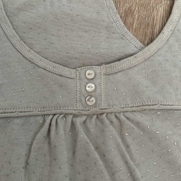 COPY - Abercrombie & Fitch light grey metallic silver polka dot racer back tank - Picture 5 of 5